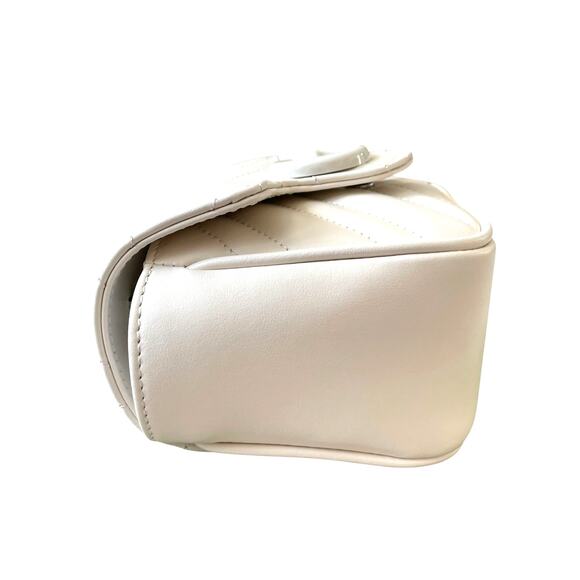 Gucci GG Marmont Matelassé Chain Shoulder Belt Bag 95 Mystic White Leather NEW - Picture 10 of 16
